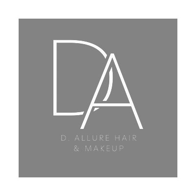 D. Allure Hair & Makeup logo.